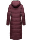 Navahoo Isalie Damen lange Winter Steppjacke Wintermantel B871 B872 Weinrot-Gr.XS