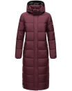 Navahoo Isalie Damen lange Winter Steppjacke Wintermantel B871 B872 Weinrot-Gr.S
