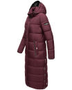 Navahoo Isalie Damen lange Winter Steppjacke Wintermantel B871 B872 Weinrot-Gr.S