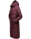 Navahoo Isalie Damen lange Winter Steppjacke Wintermantel B871 B872 Weinrot-Gr.S
