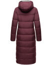 Navahoo Isalie Damen lange Winter Steppjacke Wintermantel B871 B872 Weinrot-Gr.S