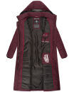 Navahoo Isalie Damen lange Winter Steppjacke Wintermantel B871 B872 Weinrot-Gr.S