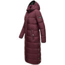 Navahoo Isalie Damen lange Winter Steppjacke Wintermantel B871 B872 Weinrot-Gr.M