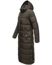 Navahoo Isalie Damen lange Winter Steppjacke Wintermantel B871 B872 Anthrazit-Gr.XS