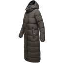 Navahoo Isalie Damen lange Winter Steppjacke Wintermantel B871 B872 Anthrazit-Gr.L