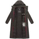 Navahoo Isalie Damen lange Winter Steppjacke Wintermantel B871 B872 Anthrazit-Gr.L
