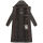 Navahoo Isalie Damen lange Winter Steppjacke Wintermantel B871 B872 Anthrazit-Gr.L