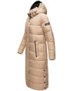 Navahoo Isalie Damen lange Winter Steppjacke Wintermantel B871 B872 Taupe-Gr.XS
