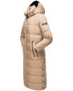 Navahoo Isalie Damen lange Winter Steppjacke Wintermantel B871 B872 Taupe-Gr.XS