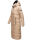 Navahoo Isalie Damen lange Winter Steppjacke Wintermantel B871 B872 Taupe-Gr.XS