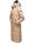 Navahoo Isalie Damen lange Winter Steppjacke Wintermantel B871 B872 Taupe-Gr.XS