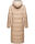Navahoo Isalie Damen lange Winter Steppjacke Wintermantel B871 B872 Taupe-Gr.XS