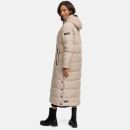 Navahoo Isalie Damen lange Winter Steppjacke Wintermantel B871 B872 Taupe-Gr.M