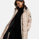Navahoo Isalie Damen lange Winter Steppjacke Wintermantel B871 B872 Taupe-Gr.XXL