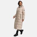 Navahoo Isalie Damen lange Winter Steppjacke Wintermantel B871 B872 Taupe-Gr.XXL