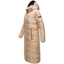 Navahoo Isalie Damen lange Winter Steppjacke Wintermantel B871 B872 Taupe-Gr.XXL