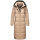 Navahoo Isalie Damen lange Winter Steppjacke Wintermantel B871 B872 Taupe-Gr.XXL