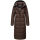 Navahoo Isalie Damen lange Winter Steppjacke Wintermantel B871 B872 Schoko-Gr.M