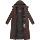 Navahoo Isalie Damen lange Winter Steppjacke Wintermantel B871 B872 Schoko-Gr.L