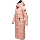 Navahoo Isalie Damen lange Winter Steppjacke Wintermantel B871 B872 Rosa-Gr.L