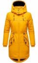 Marikoo Kamil warme Damen Winter Jacke lang mit Kapuze B807 Gelb Größe XS - Gr. 34