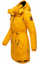 Marikoo Kamil warme Damen Winter Jacke lang mit Kapuze B807 Gelb Größe XS - Gr. 34
