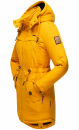 Marikoo Kamil warme Damen Winter Jacke lang mit Kapuze B807 Gelb Größe XS - Gr. 34