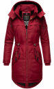 Marikoo Kamil warme Damen Winter Jacke lang mit Kapuze B807 Bordeaux Größe XS - Gr. 34