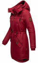 Marikoo Kamil warme Damen Winter Jacke lang mit Kapuze B807 Bordeaux Größe XS - Gr. 34