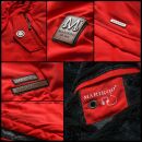 Marikoo Kamil warme Damen Winter Jacke lang mit Kapuze B807 Bordeaux Größe XS - Gr. 34
