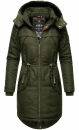 Marikoo Kamil warme Damen Winter Jacke lang mit Kapuze...