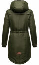 Marikoo Kamil warme Damen Winter Jacke lang mit Kapuze B807 Olive Größe XL - Gr. 42