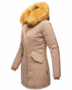 Marikoo Damen Winter Jacke Parka warm gefüttert B362 Taupe Größe XS - Gr. 34