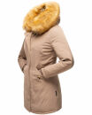 Marikoo Damen Winter Jacke Parka warm gefüttert B362 Taupe Größe XS - Gr. 34