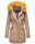 Marikoo Damen Winter Jacke Parka warm gefüttert B362 Taupe Größe XS - Gr. 34