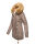 Navahoo warme Damen Winter Jacke mit Teddyfell B399 Taupe Grey Größe XXL - Gr. 44