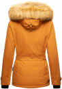 Navahoo warme Damen Winter Jacke mit Kunstfell B392 Cinnamon Größe S - Gr. 36