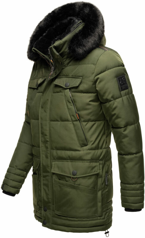 Navahoo Luaan Herren Winterjacke Parka mit Kapuze B849 Olive-Gr.S