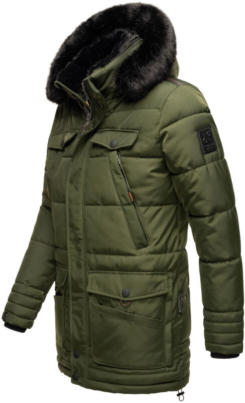 Navahoo Luaan Herren Winterjacke Parka mit Kapuze B849 Olive-Gr.3XL