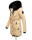 Navahoo Luluna Princess warme Damen Winter Jacke mit Kunstfell B818 Beige-Gr.XS