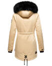Navahoo Luluna Princess warme Damen Winter Jacke mit Kunstfell B818 Beige-Gr.XXL