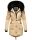 Navahoo Luluna Princess warme Damen Winter Jacke mit Kunstfell B818 Beige-Gr.XXL