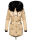 Navahoo Luluna Princess warme Damen Winter Jacke mit Kunstfell B818 Beige-Gr.XXL