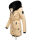 Navahoo Luluna Princess warme Damen Winter Jacke mit Kunstfell B818 Beige-Gr.XXL