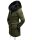 Navahoo Luluna Princess warme Damen Winter Jacke mit Kunstfell B818 Olive-Gr.M