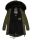 Navahoo Luluna Princess warme Damen Winter Jacke mit Kunstfell B818 Olive-Gr.M