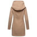 Marikoo Maikoo Damen Mantel mit Kapuze Trenchcoat Jacke B819 Taupe Grey Größe XL - Gr. 42
