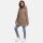 Marikoo Maikoo Damen Mantel mit Kapuze Trenchcoat Jacke B819 Taupe Grey Größe XL - Gr. 42