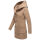 Marikoo Maikoo Damen Mantel mit Kapuze Trenchcoat Jacke B819 Taupe Grey Größe XL - Gr. 42