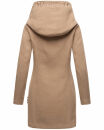 Marikoo Maikoo Damen Mantel mit Kapuze Trenchcoat Jacke B819 Taupe Grey Größe XXL - Gr. 44
